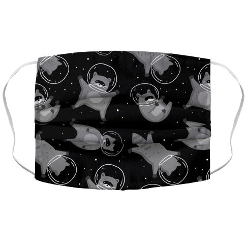 Raccoons In Space Face Mask