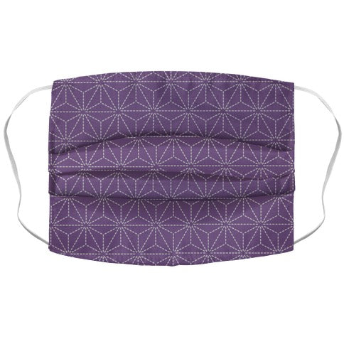 Sashiko Asanoha (Purple) Face Mask