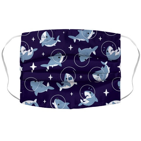 Space Shark Pattern Face Mask