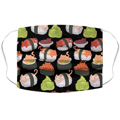 Sushi Cats Pattern Face Mask