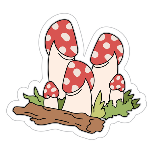 Mushroom Peens Die Cut Sticker