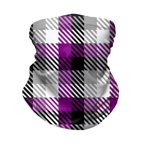 Ace Pride Flag Plaid Neck Gaiter