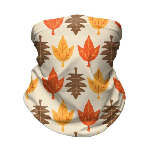 Autumn Leaves Pattern Neck Gaiter