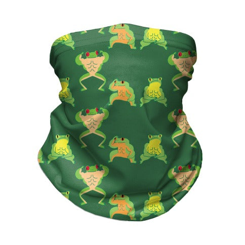 Buff Frog Pattern Neck Gaiter
