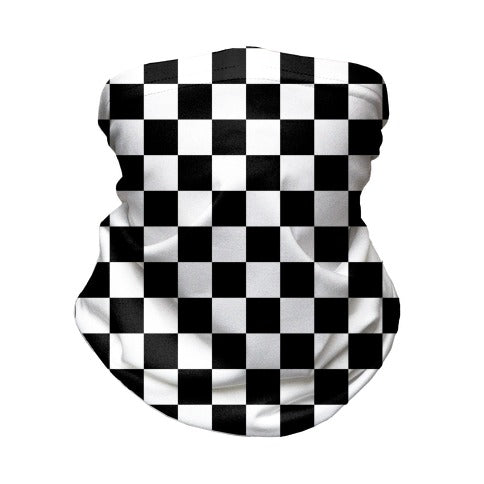 Checkered Black and White Neck Gaiter