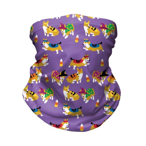 Corgi Halloween Pattern Neck Gaiter