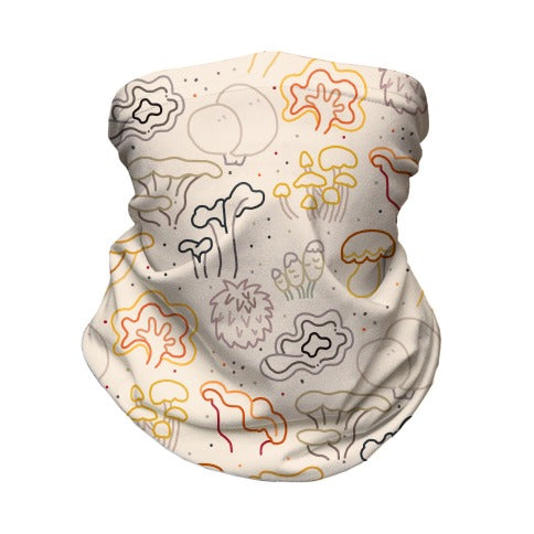 Fall Mushrooms (Light) Neck Gaiter