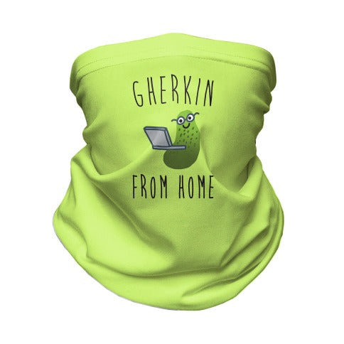 Gherkin From Home Pickle Parody Neck Gaiter