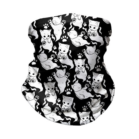 Ghost Kittens Pattern Neck Gaiter