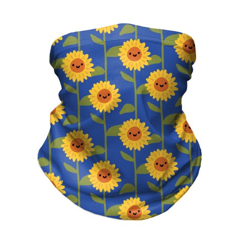 Happy Sunflower Pattern Neck Gaiter
