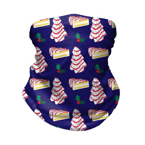 Holiday Tree Cake Pattern Neck Gaiter