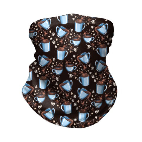 Hot Chocolate Winter Pattern Neck Gaiter