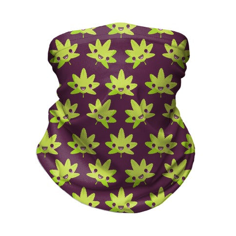Kawaii Pot Leaf Neck Gaiter