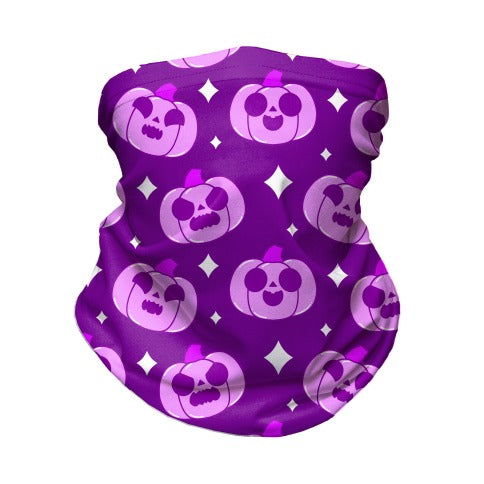 Kawaii Pumpkins Pattern Purple Neck Gaiter