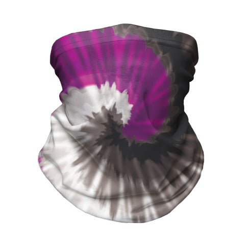LGBTie dye: Ace Neck Gaiter