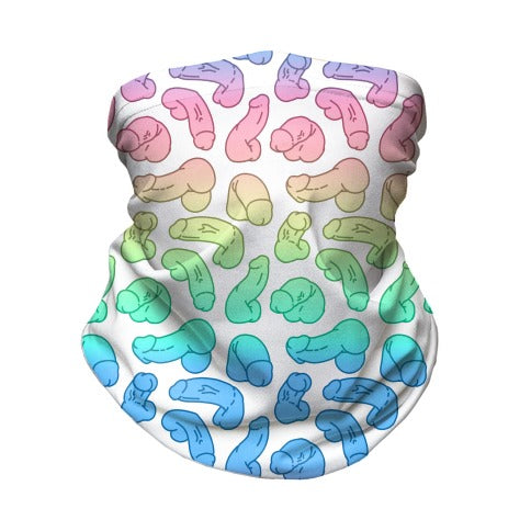 Pastel Penis Pattern Neck Gaiter
