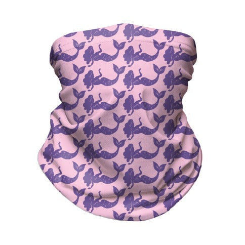 Pink and Purple Mermaid Pattern  Neck Gaiter
