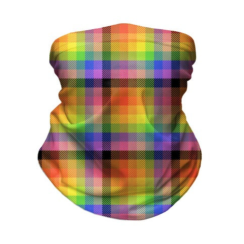 Pride Flag Plaid Neck Gaiter