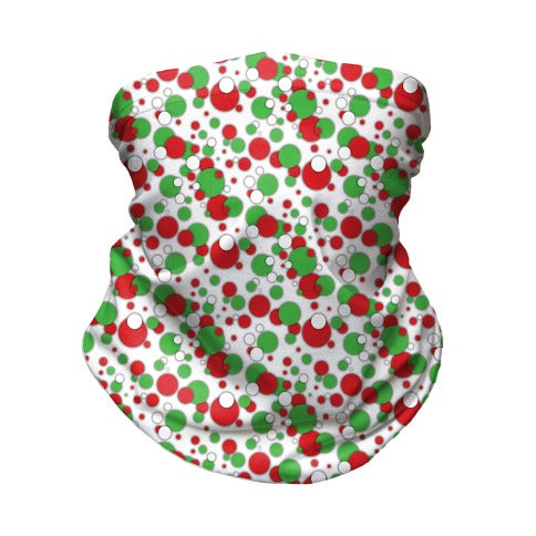 Red And Green Holiday Confetti Neck Gaiter
