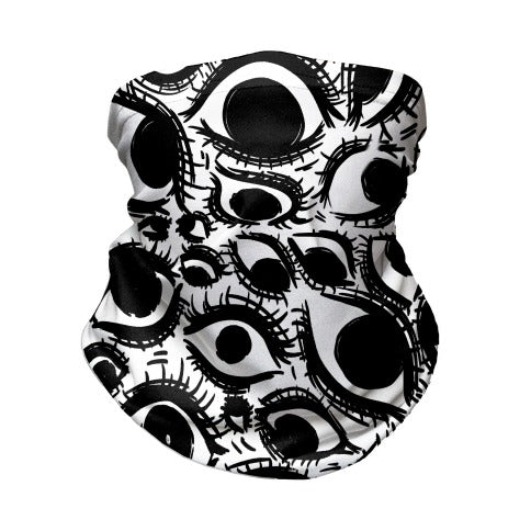 Sanpaku Eyes White Neck Gaiter