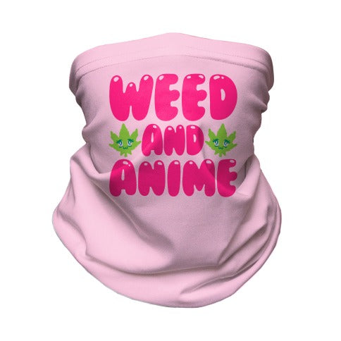 Weed And Anime Neck Gaiter