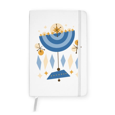 Mid-Century Modern Menorah (Hanukkah) Notebook