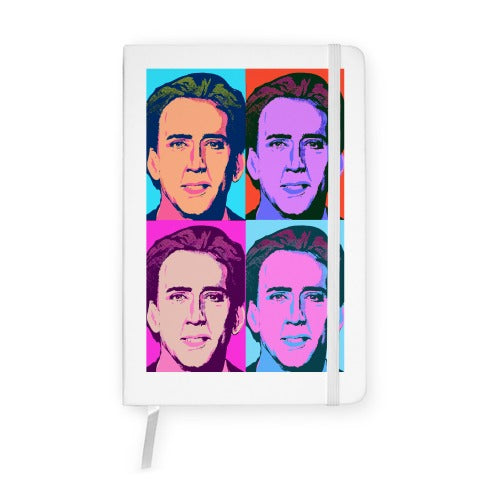 Nicholas Cage Pop Art Parody Notebook