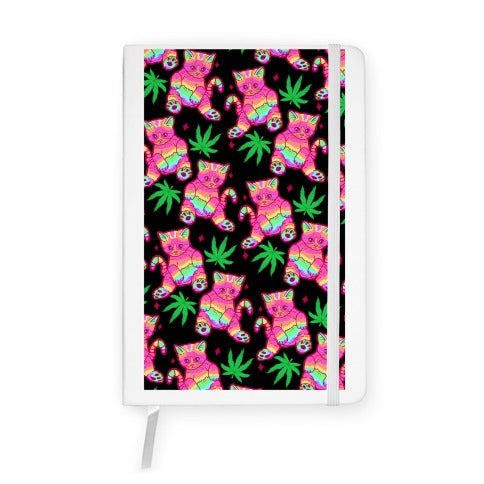 Rainbow Weed Kitty Notebook