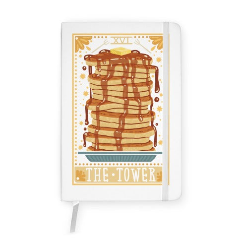 Tarot Card: The Tower (Of Pancakes) Notebook