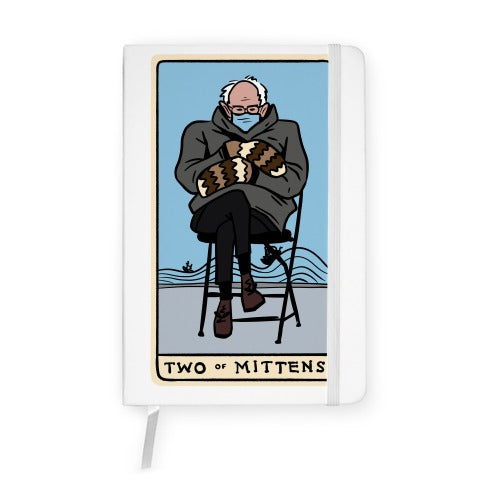 Two of Mittens (Bernie Tarot Parody) Notebook