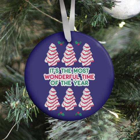 It's the Most Wonderful Time of the Year (Holiday Tree Cake Time) Ornament