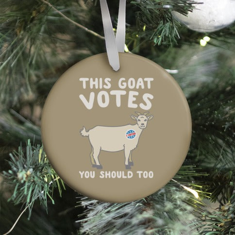 This Goat Votes Ornament