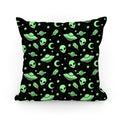 Aliens and UFO Cosmic Space Pattern Pillow