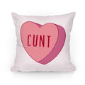 Cunt Candy Heart Pillow