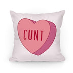 Cunt Candy Heart Pillow