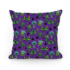 Alien Mushroom Pattern Pillow