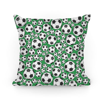 Soccer Balls Pattern Pillow