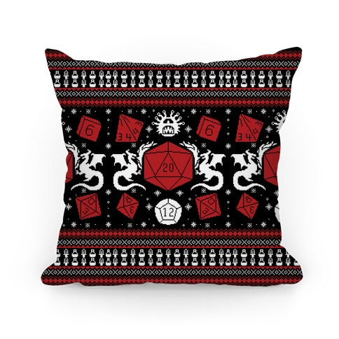 D&D Ugly Sweater Pillow