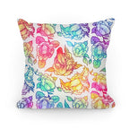 Floral Penis Pattern Rainbow Pillow Pillow