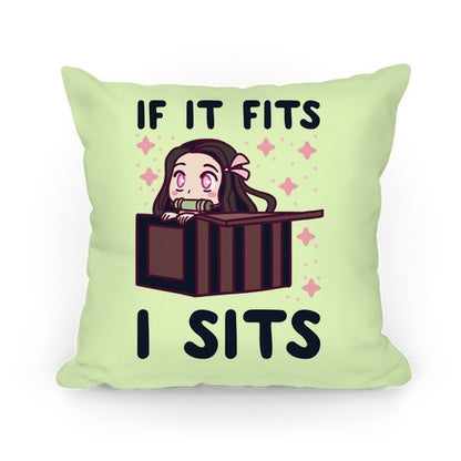 If It Fits, I Sits - Demon Slayer Pillow