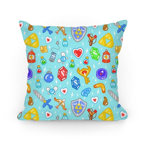 Zelda Items Pillow Pillow