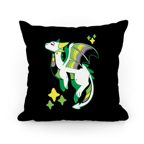 Aromantic Pride Dragon Pillow