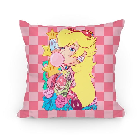 Punk Peach Parody Pillow
