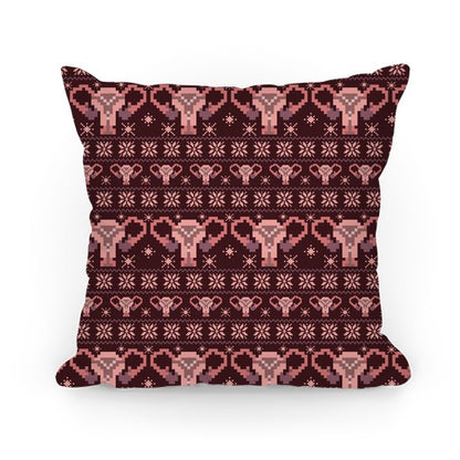 Uterus Sweater Pattern Pillow