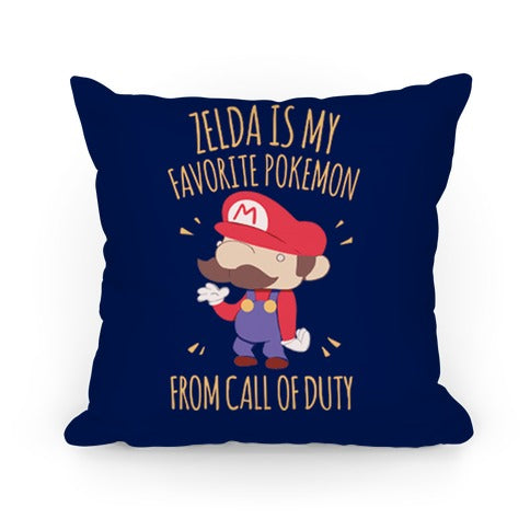 Zelda Is My Favorite Pokemon Pillow