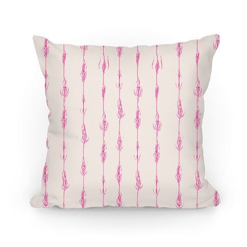 Feathery Vagina Pattern Pillow