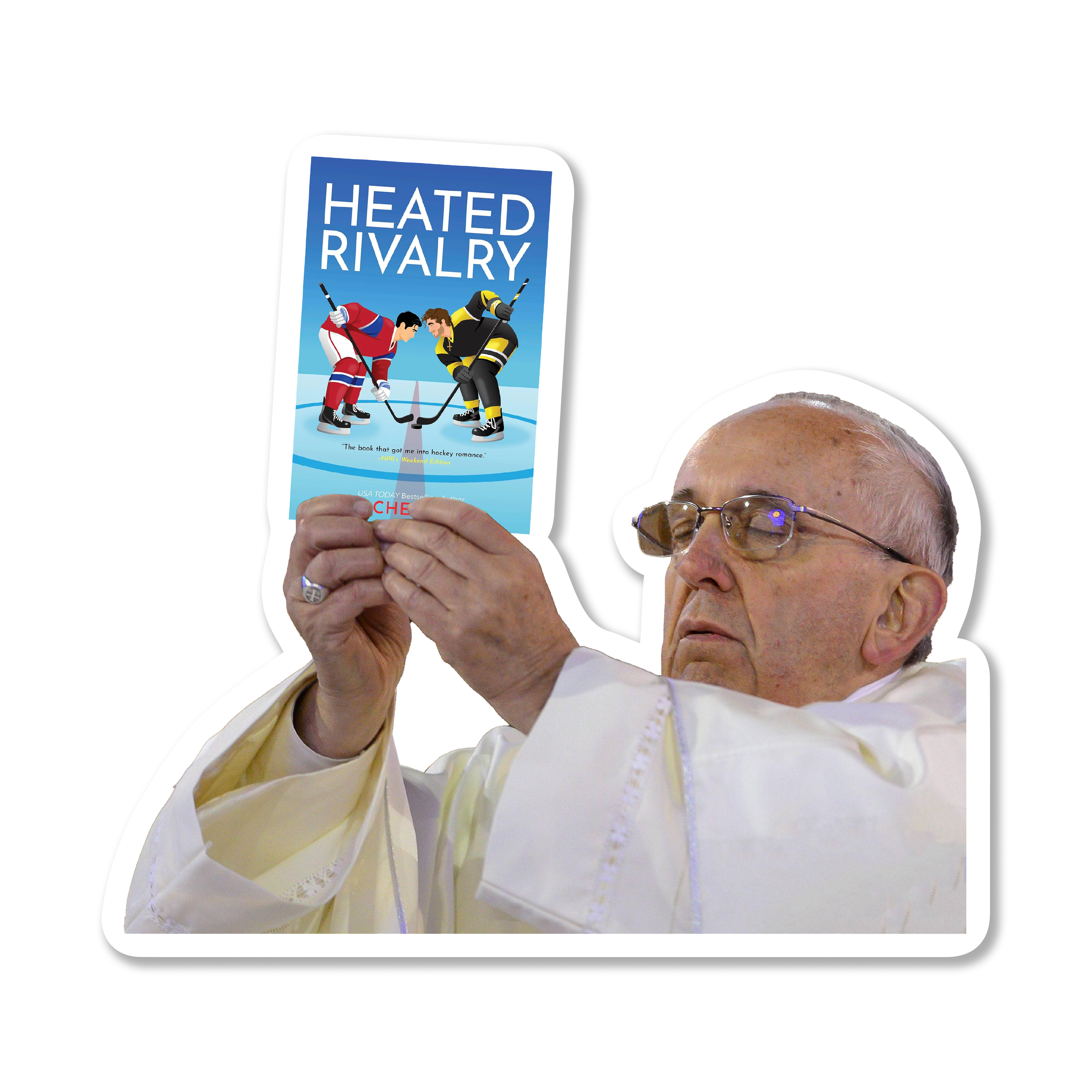 Heated Rivalry Die Cut Sticker