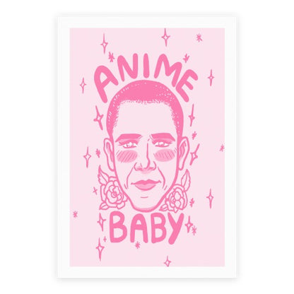 Anime Baby Obama Poster