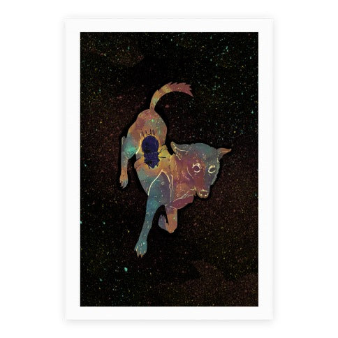 Astronaut Dog Chernushka Poster