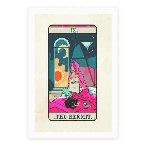 Hermit Tarot Card Poster